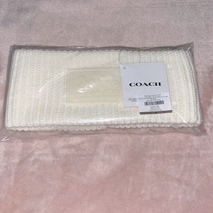 Knit headband with rubber patch by Coach